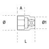 Ref. 920B - Vaso estándar en métrico 1/2" multicara