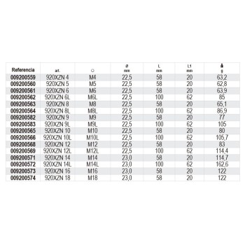 Ref. 920XZN - Vaso con Punta XZN 1/2"
