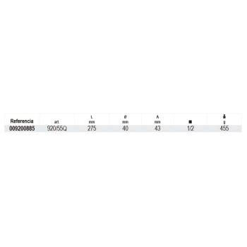 Ref. 920/55Q - Carraca cabeza redonda 1/2" 48d
