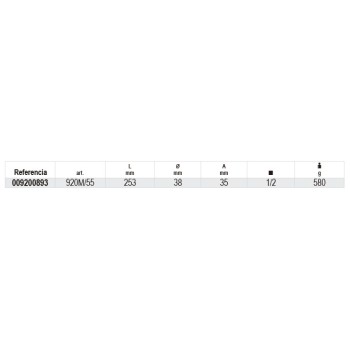 Ref. 920M/55 - Carraca estándar metal 1/2" 48d