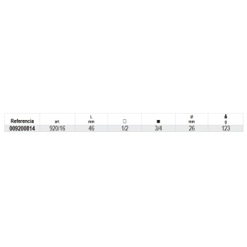 Ref. 920/16 - Cuadrado aumentador 1/2" x 3/4"