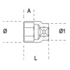 Ref. 928A - Vaso estándar en métrico 3/4" hexagonal