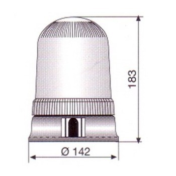 Ref. 0475 150 12 - Luz Giratoria de Base Plana