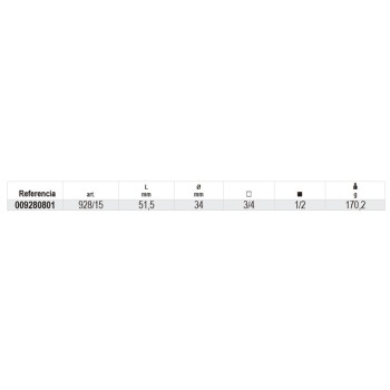Ref. 928/15 - Cuadrado reductor 3/4" x 1/2"