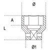 Ref. 710 - Vaso impacto 3/8” hexagonal métrico