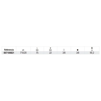 Ref. 710/20 - Alargador impacto 3/8” 75mm