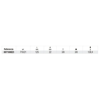 Ref. 710/21 - Alargador impacto 3/8” 125mm