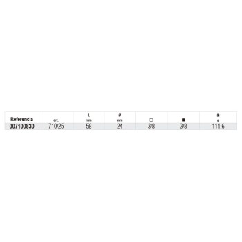 Ref. 710/25 - Articulación universal impacto 3/8”