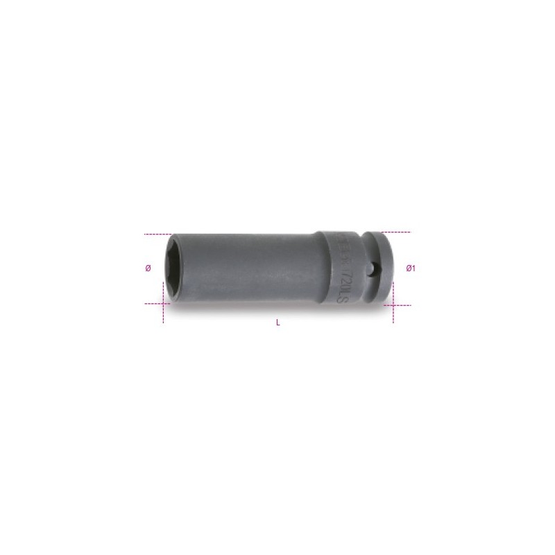 copy of Ref. 720LS - Vaso impacto 1/2” hexagonal Largo métrico pared fina
