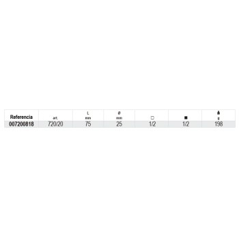 Ref. 720/20 - Alargadera impacto 1/2” 75mm