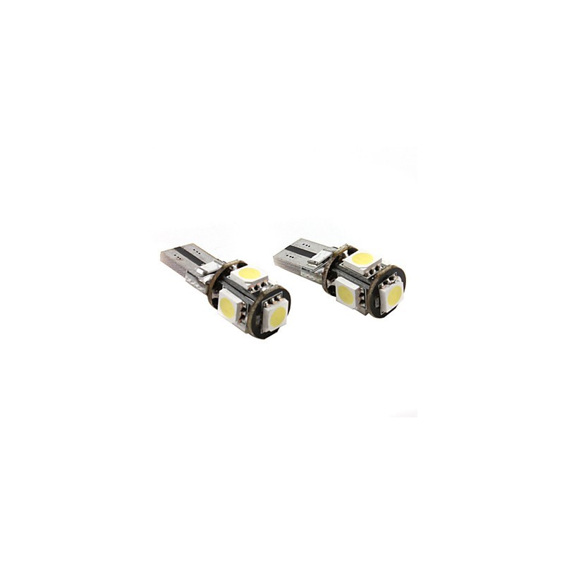 Ref. 0492 55W T10 - Lámpara CAN BUS 5 LED 12V 5W T10