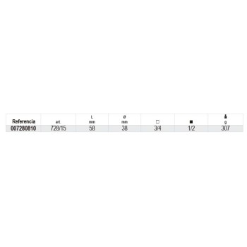 Ref. 728/15 - Adaptador reductor impacto hembra 3/4” macho 1/2”