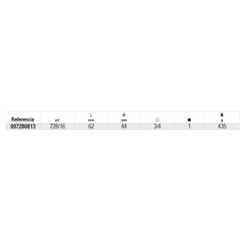 Ref. 728/16 - Adaptador agrandador impacto hembra 3/4” macho 1"