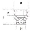 Ref. 729 - Vaso impacto 1" hexagonal métrico
