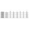 Ref. 729LS - Vaso Largo impacto 1" hexagonal métrico pared fina