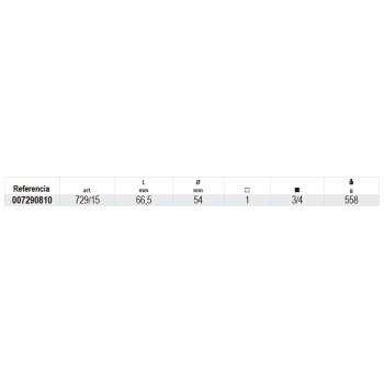 Ref. 729/15 - Adaptador reductor impacto hembra 1" macho 3/4”