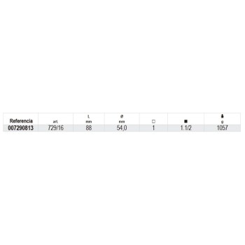 Ref. 729/16 - Adaptador agrandador impacto hembra 1" macho 1,1/2”