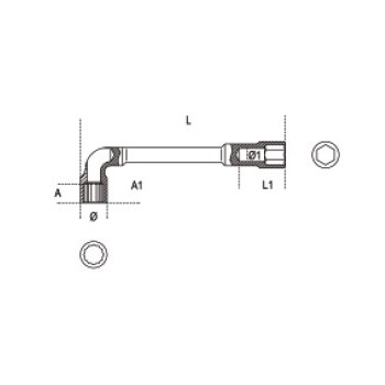 Ref. 933 - Llaves de pipa dobles hexagonales