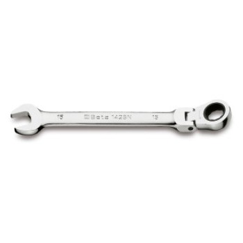 Ref. 142SN - Llave combinada con carraca articulada métrico