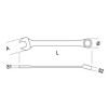 Ref. 142SN - Llave combinada con carraca articulada métrico