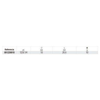 Ref. 123E1/4 - Adaptador portapuntas 1/4" para llaves de carraca 10 mm