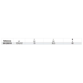 Ref. 123Q1/2 - Adaptador de desenganche rápido 1/2" para llaves de carraca 19 mm
