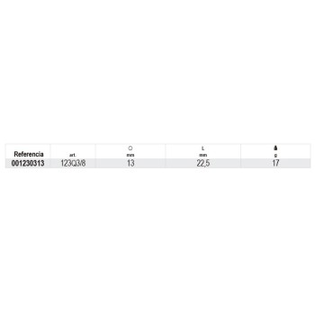 Ref. 123Q3/8 - Adaptador de desenganche rápido 3/8" para llaves de carraca 13 mm