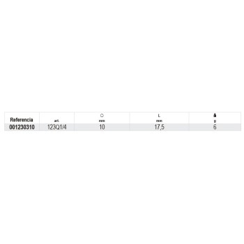 Ref. 123Q1/4 - Adaptador de desenganche rápido 1/4" para llaves de carraca 10 mm