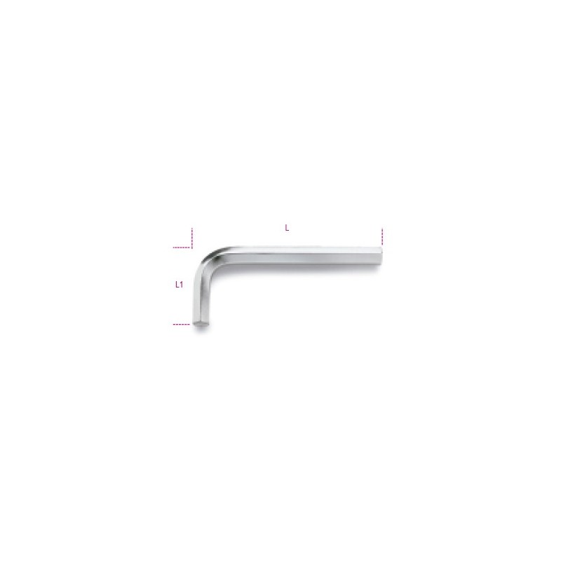 Ref. 96 - Llave macho acodada hexagonal corta métrico