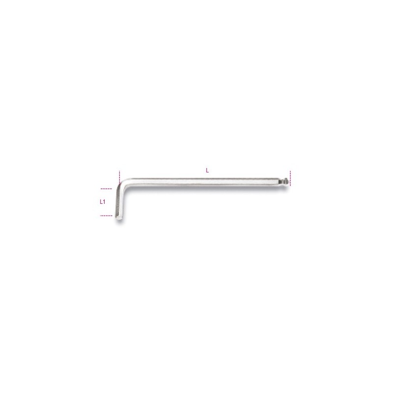 Ref. 96BPC - Llave macho acodada hexagonal métrico cabeza bola