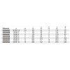 Ref. 96TBP - Llaves macho hexagonales acodadas con cabeza esférica y mango