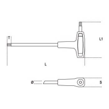 Ref. 97TTX - Llaves macho acodadas con mango para tornillos con huella Torx