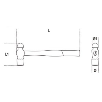 Ref. 1377 - Martillo mecánico cabeza esférica