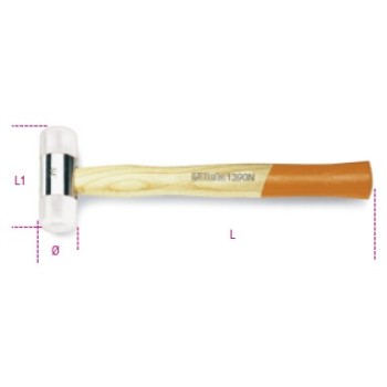 Ref. 1390N - Martillo con cabezas nailon intercambiables