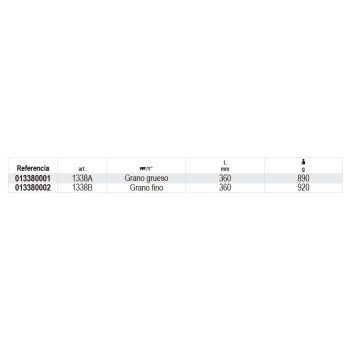 Ref. 1338A - 1338B - Portalima con lima de dentado radial, plana y flexible