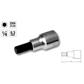 Ref. 0850 071 103 - VASO 1/4” PUNTA HEXAGONAL