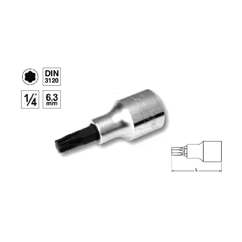 Ref. 0850 071 230 - VASO 1/4” PUNTA TORX