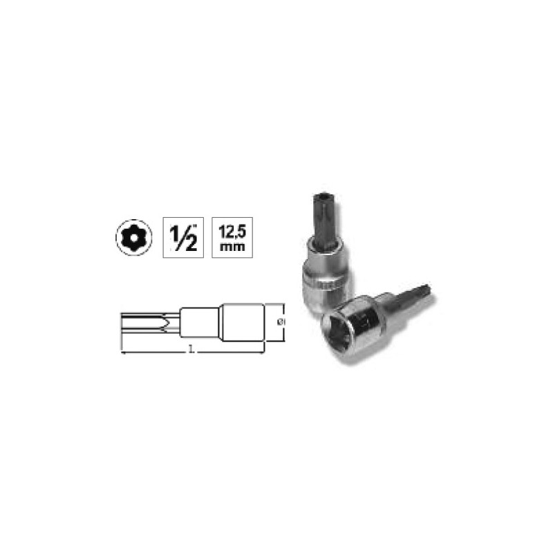 Ref. 0850 726 525 - VASO 1/2” PUNTA TORX INVIOLABLE