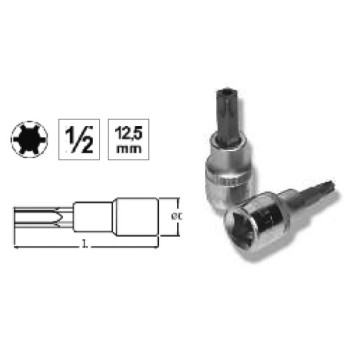 Ref. 0850 724 306 - VASO 1/2” PUNTA RIBE CORTO