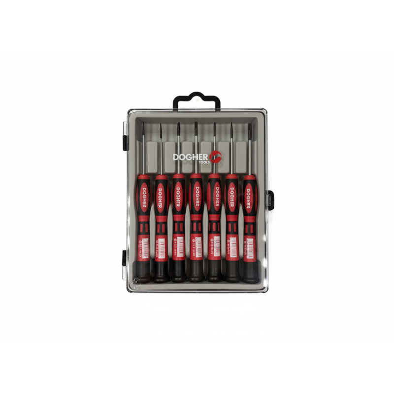 Ref. 0875 380002 - Juego de 7 Destornilladores de Precisión Philips y Planos