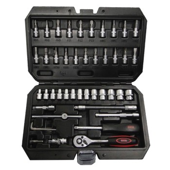 Ref. 0850 151 138 - Conjunto de Carraca de 1/4”, 46 piezas