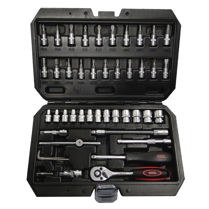 Ref. 0850 151 138 - Conjunto de Carraca de 1/4”, 46 piezas