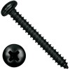 0044 29 13 - Tornillo Rosca Chapa Cilíndricos Philips, Cincado Negro (DIN 7981)