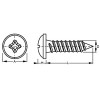 0045 42 16 - Tornillo rosca chapa Philips, cincado negro ala ancha