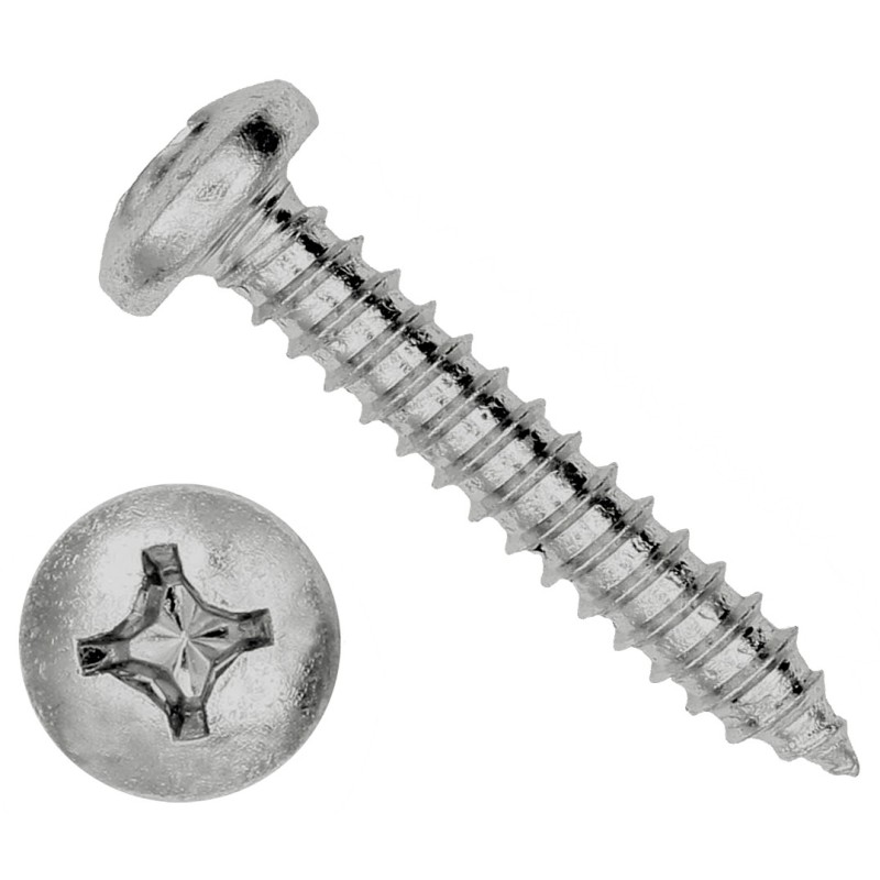 0035 39 32 - Tornillo Rosca Chapa Cilíndricos Philips, Cincado (DIN 7981)