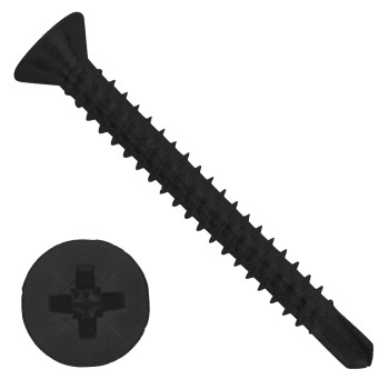 0052 35 19 - Tornillo Autoperforante Cabeza Avellanada Philips, Negro (DIN 7504-P)