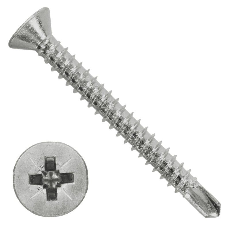 0052 39 25 - Tornillo Autoperforante Cabeza Avellanada Philips, Cincado (DIN 7504-P)