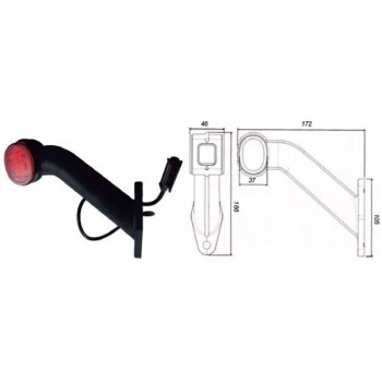 Ref. 0895 969 050 - Piloto Anchura LED A/R/C Curvado c/Terminal