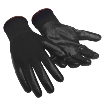Guantes Nylon c/Nitrilo Negro