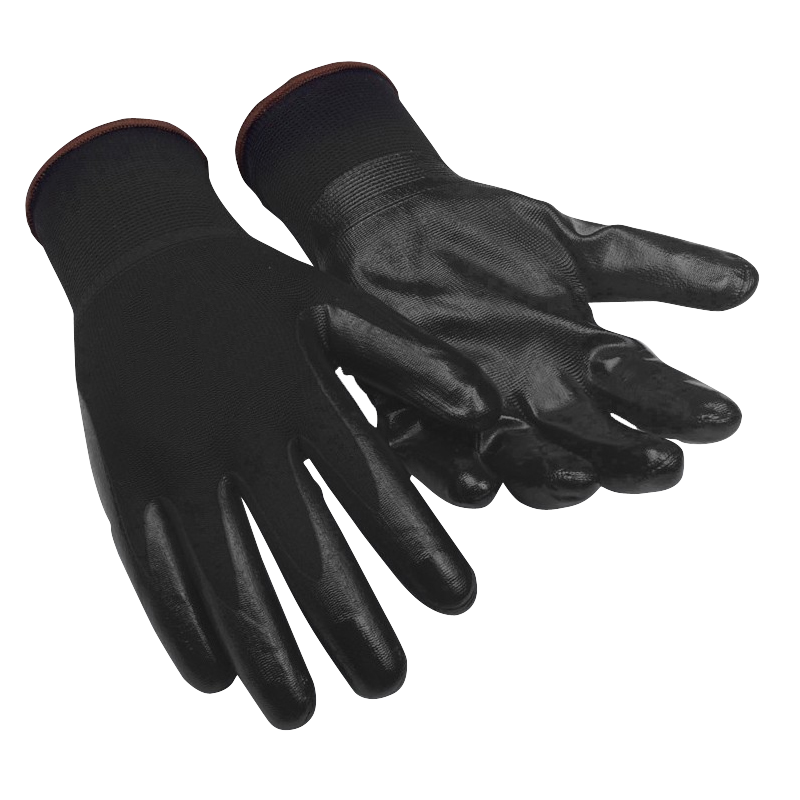 Guantes Nylon c/Nitrilo Negro
